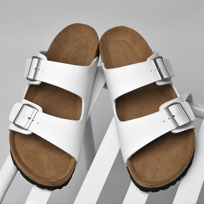 Flat anti-skid designer sandals for comfort