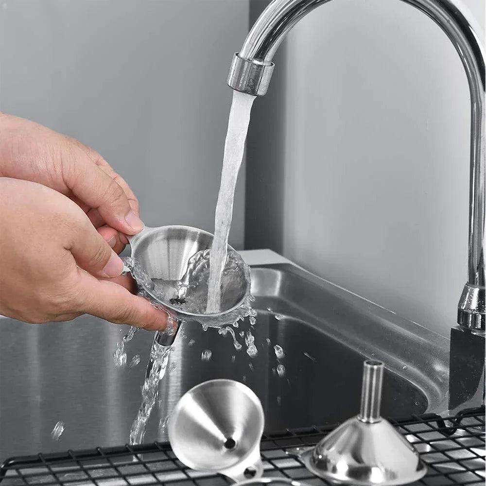 Small funnels for essential oils, liquids, and powders