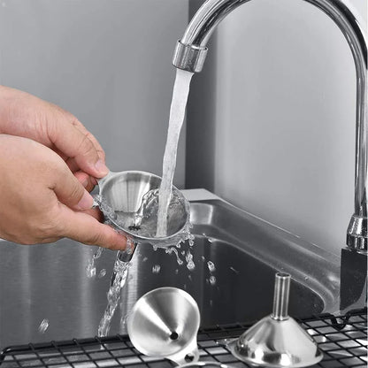 Small funnels for essential oils, liquids, and powders