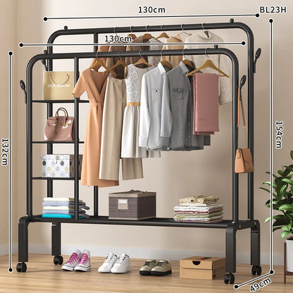Freestanding clothes organizer for easy drying and hanging clothes