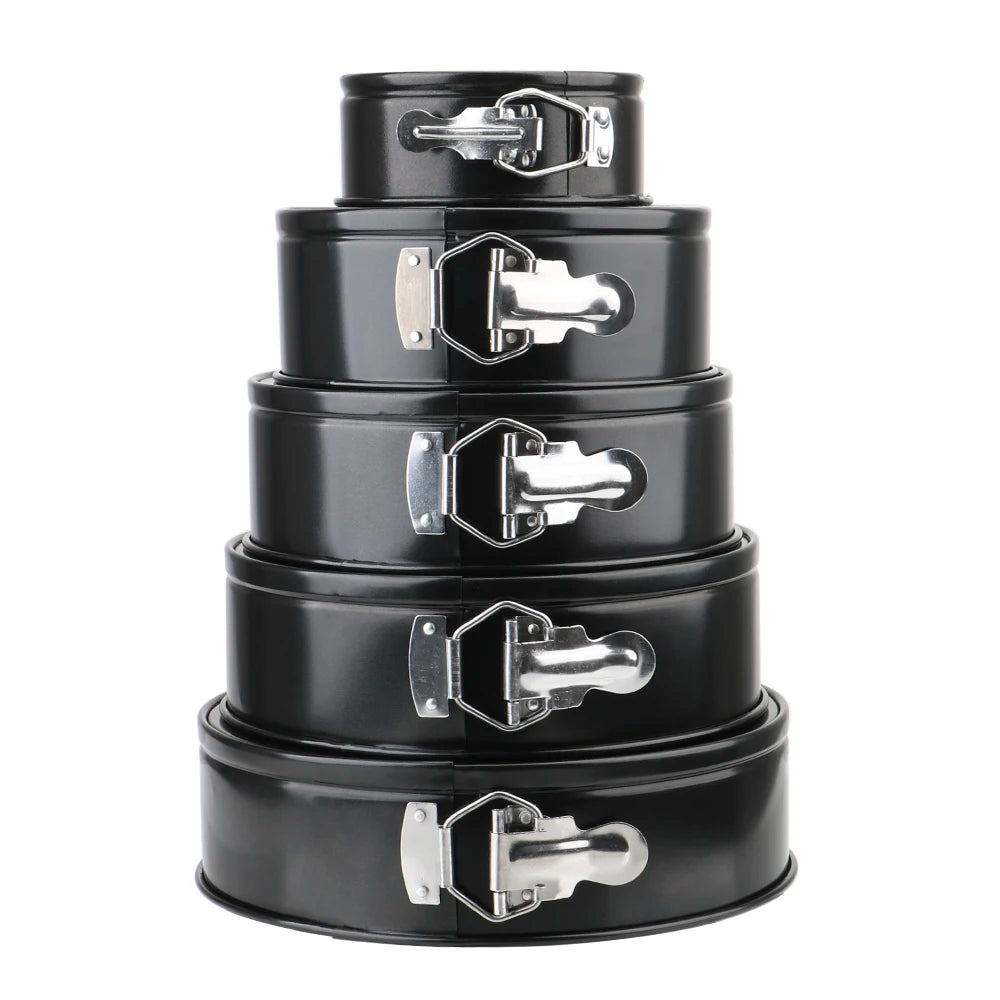 Removable-bottom round cake pan—non-stick carbon steel bakeware