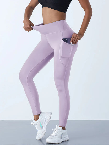 Women’s high-waist stretch leggings with pockets