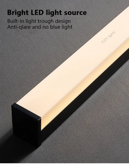 Weatherproof modern LED wall sconce for outdoor spaces, IP65, long-strip style