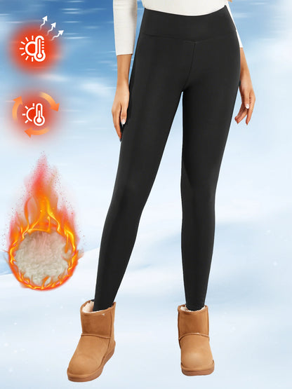 Women’s high-waist fleece leggings, winter warm