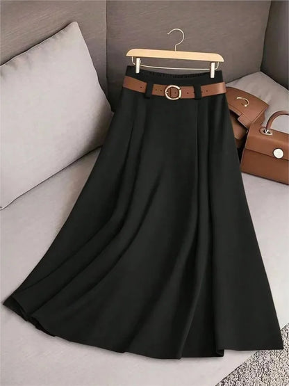Elegant versatile knee-length skirt for women