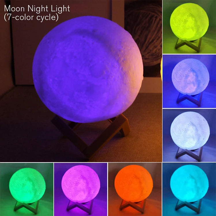 Decorative LED moon light for cozy indoor ambience