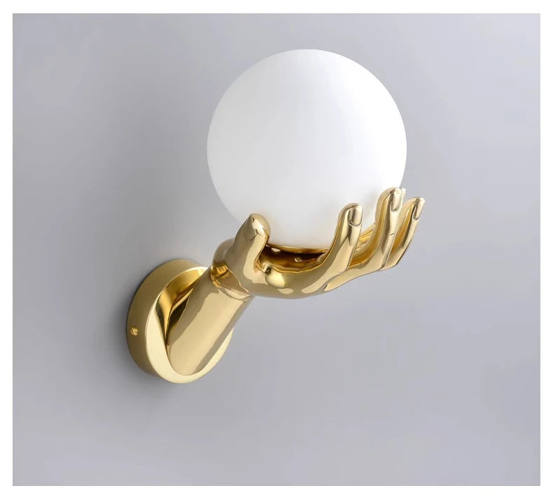 Creative resin and glass bedside wall light for stylish décor