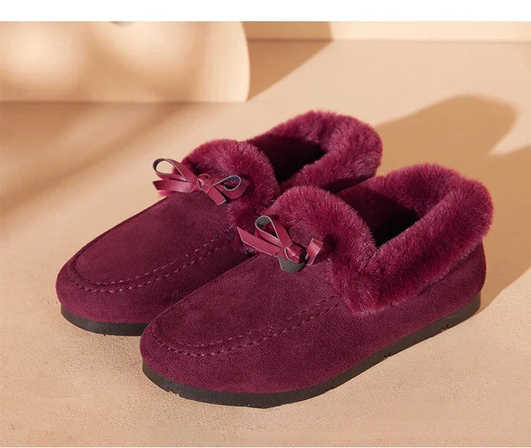 Plush Flat Shoes – Stylish Women’s Winter Casual Footwear
