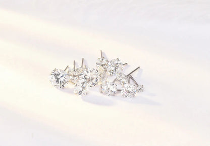 25 Sterling Silver CZ Stud Earrings – Classic Channel Set