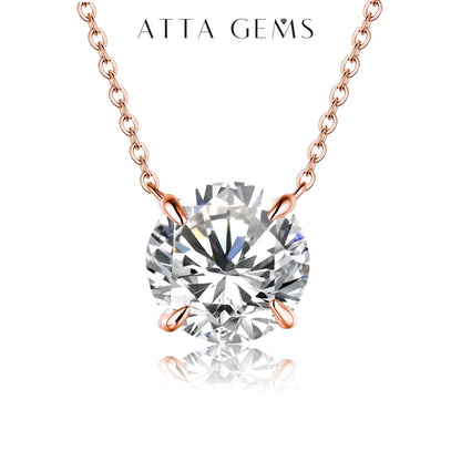 Women’s Moissanite Diamond Necklace – Silver Chain
