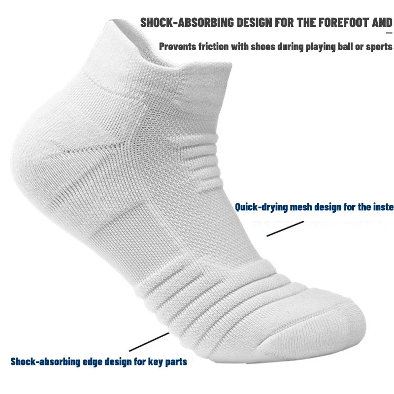 Moisture-wicking crew socks for sports and cycling