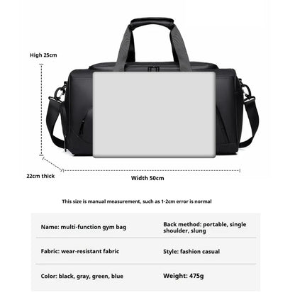 Large-capacity sports and gym duffel bag