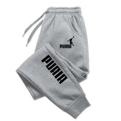Men’s printed joggers, loose fit, autumn/winter streetwear