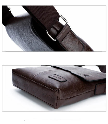 Durable premium leather side bag for men