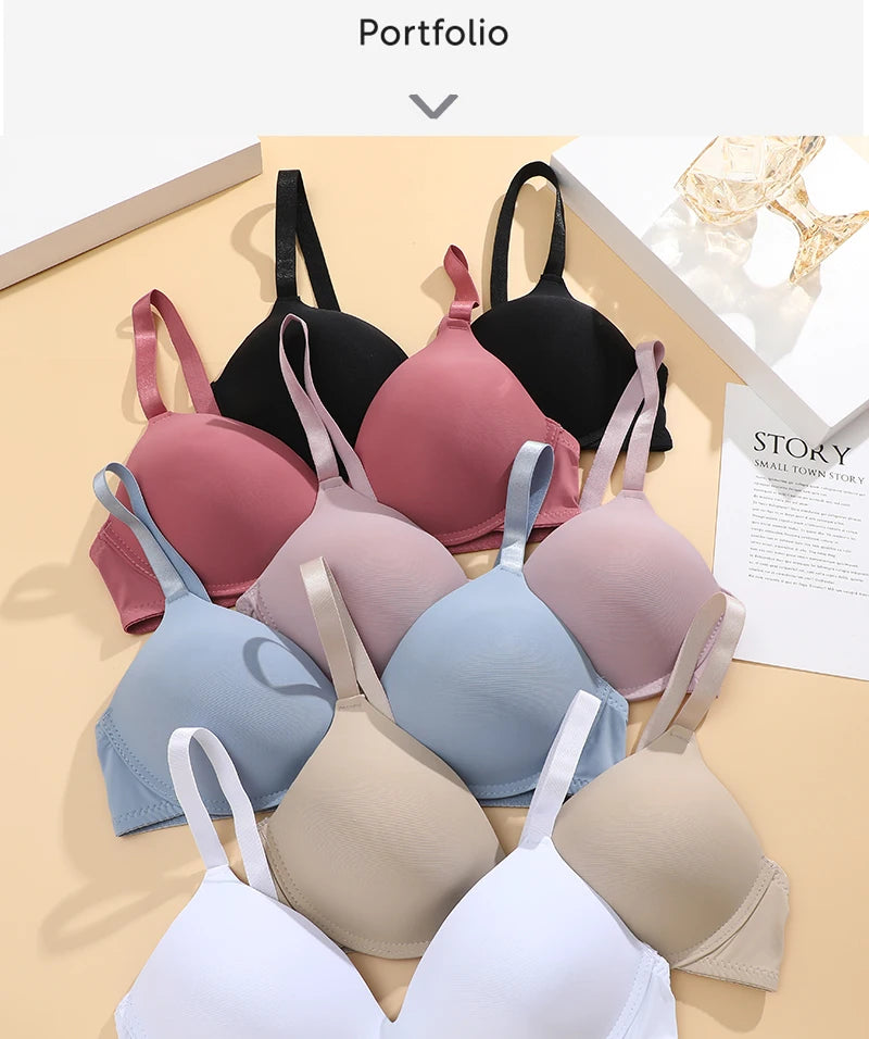 Women’s Seamless Push-Up Bra – No Wire, Breathable Design