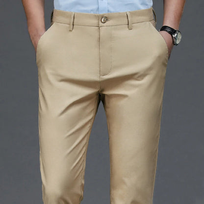 Men’s black stretch smart casual trousers