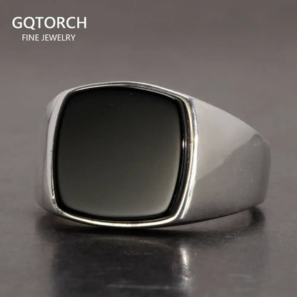 925 sterling silver men’s ring with premium natural stone