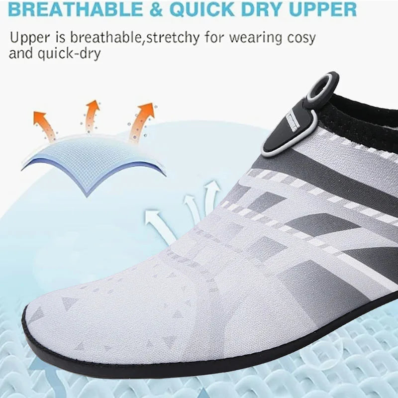 Slip-on aqua socks for swimming and beach sports