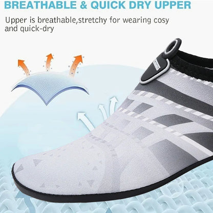 Slip-on aqua socks for swimming and beach sports