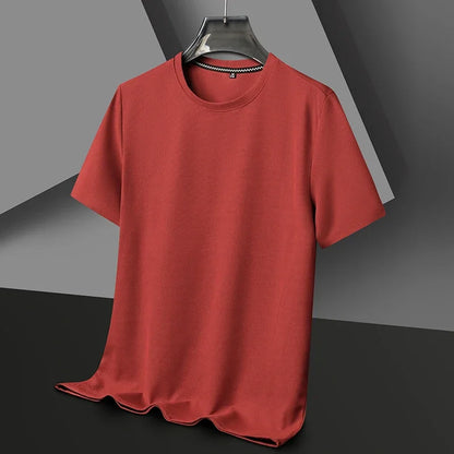 Men’s summer waffle round-neck T-shirt