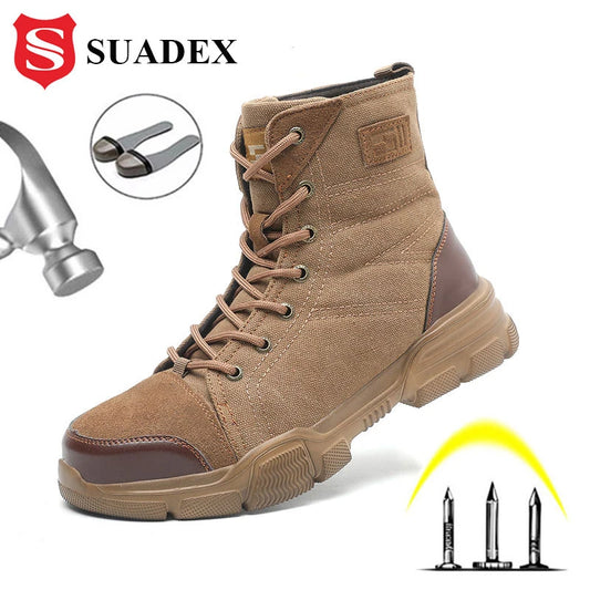 SUADEX Steel Toe Work Boots for Men — Indestructible Safety Boots