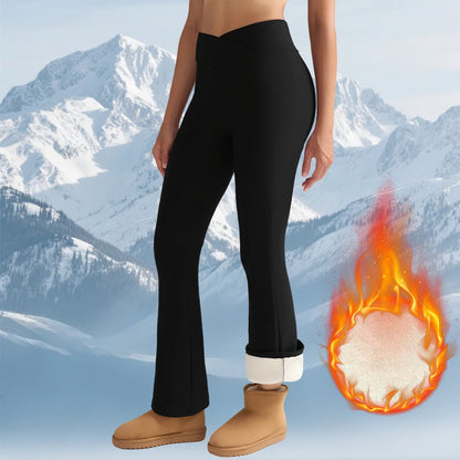 Women’s high-waist fleece leggings, winter warm