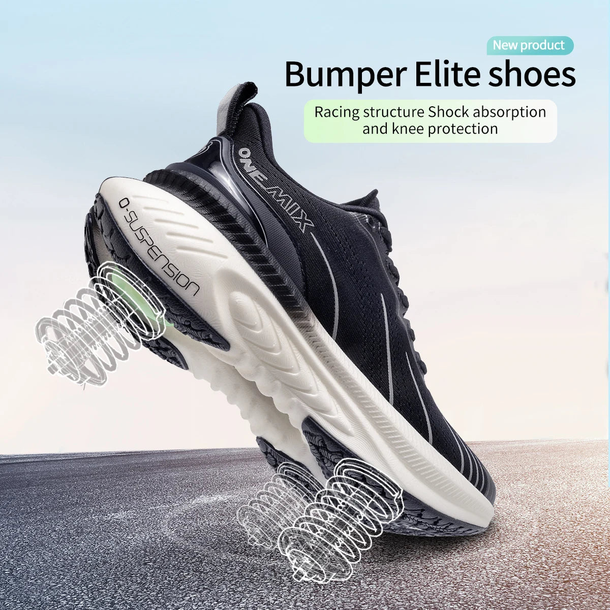 ONEMIX Cushion Running Shoes – Men & Women, Heavy Runner Friendly