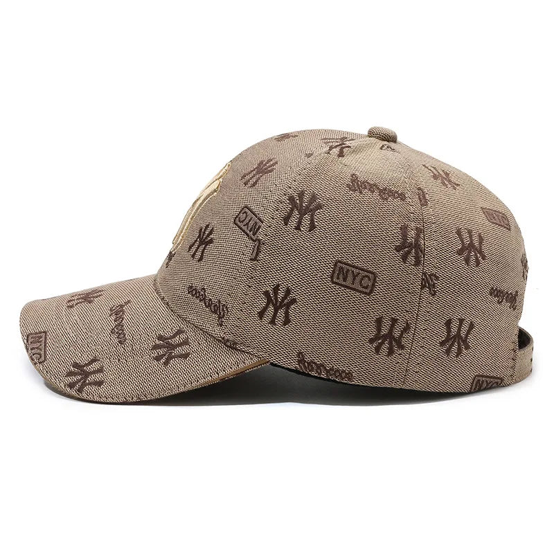 Unisex summer/autumn baseball cap with letter embroidery