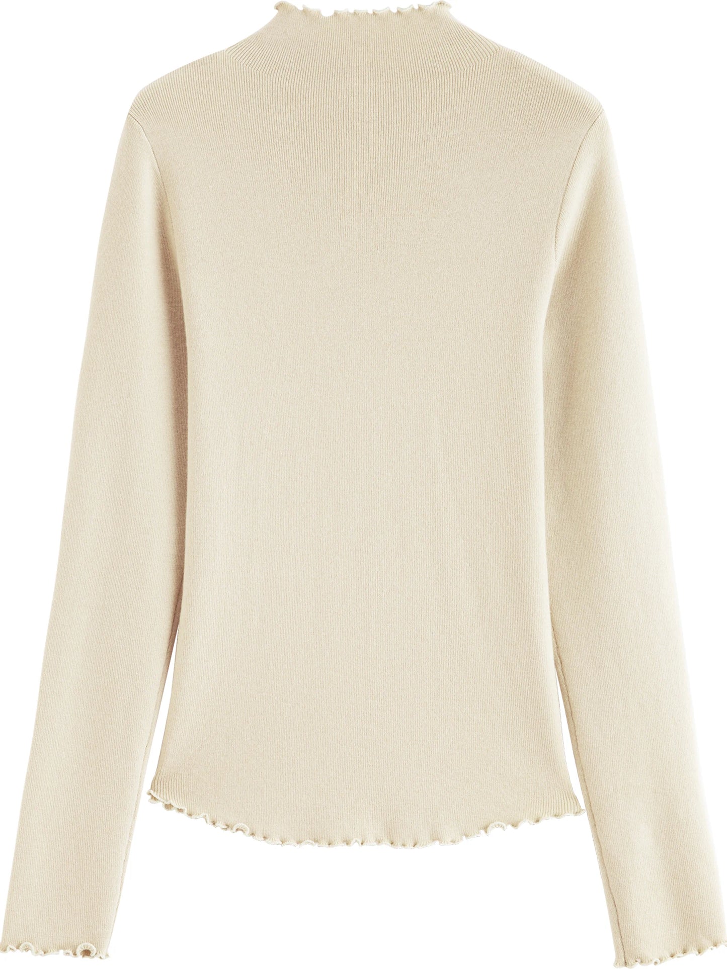 Women’s petite half-high collar embroidered knit sweater