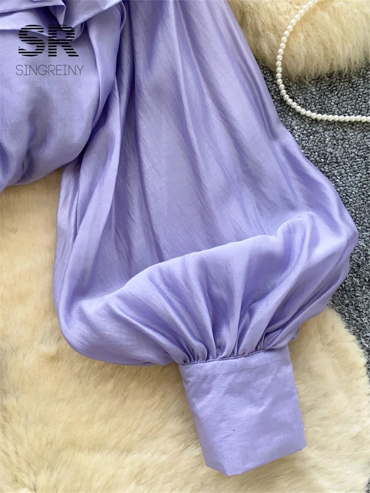 Elegant solid-color women’s blouse for everyday wear