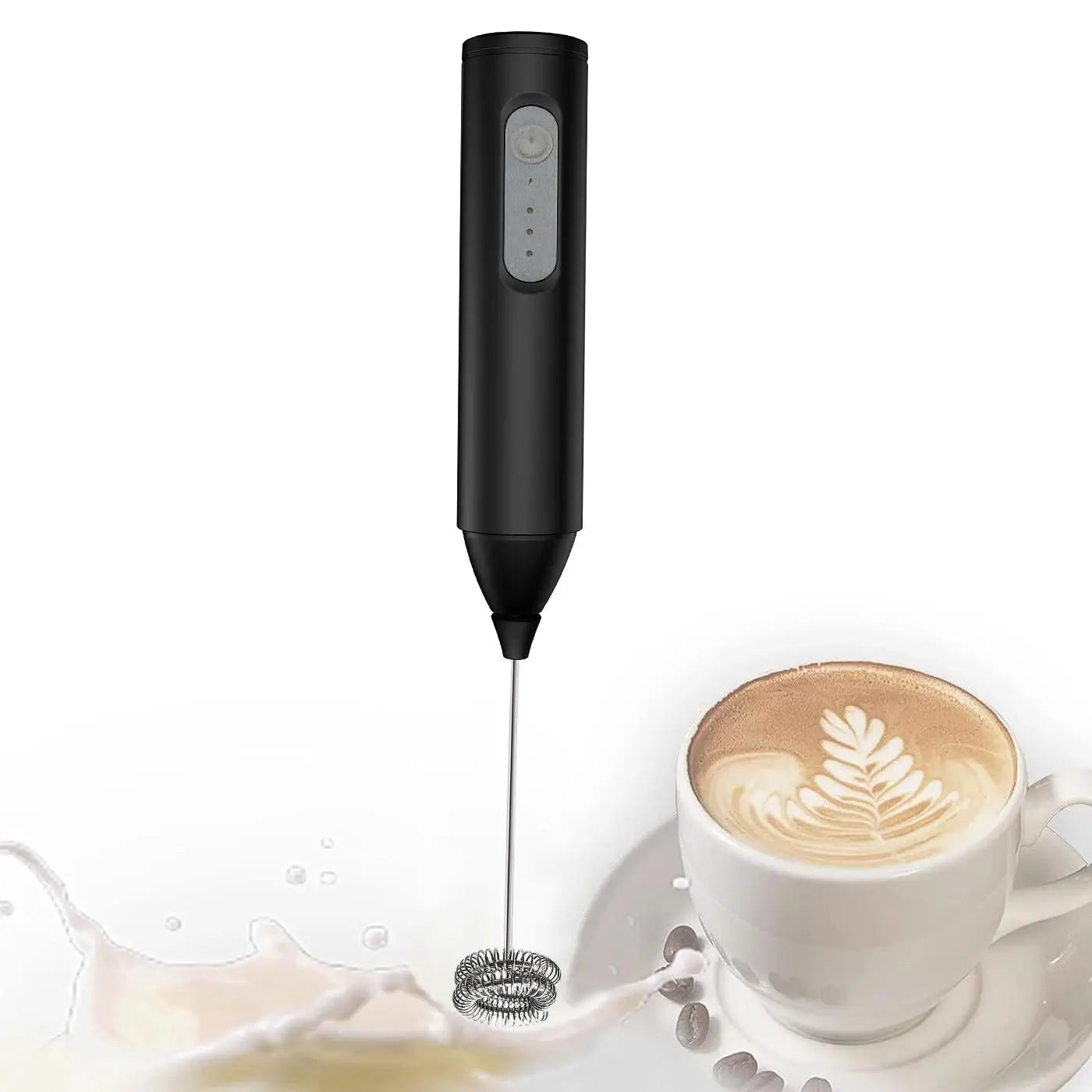 Portable milk frother and eggbeater with rechargeable design