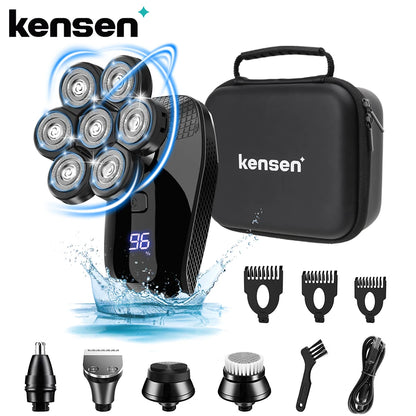 5-in-1 electric shaver with 7D floating head—smooth and easy