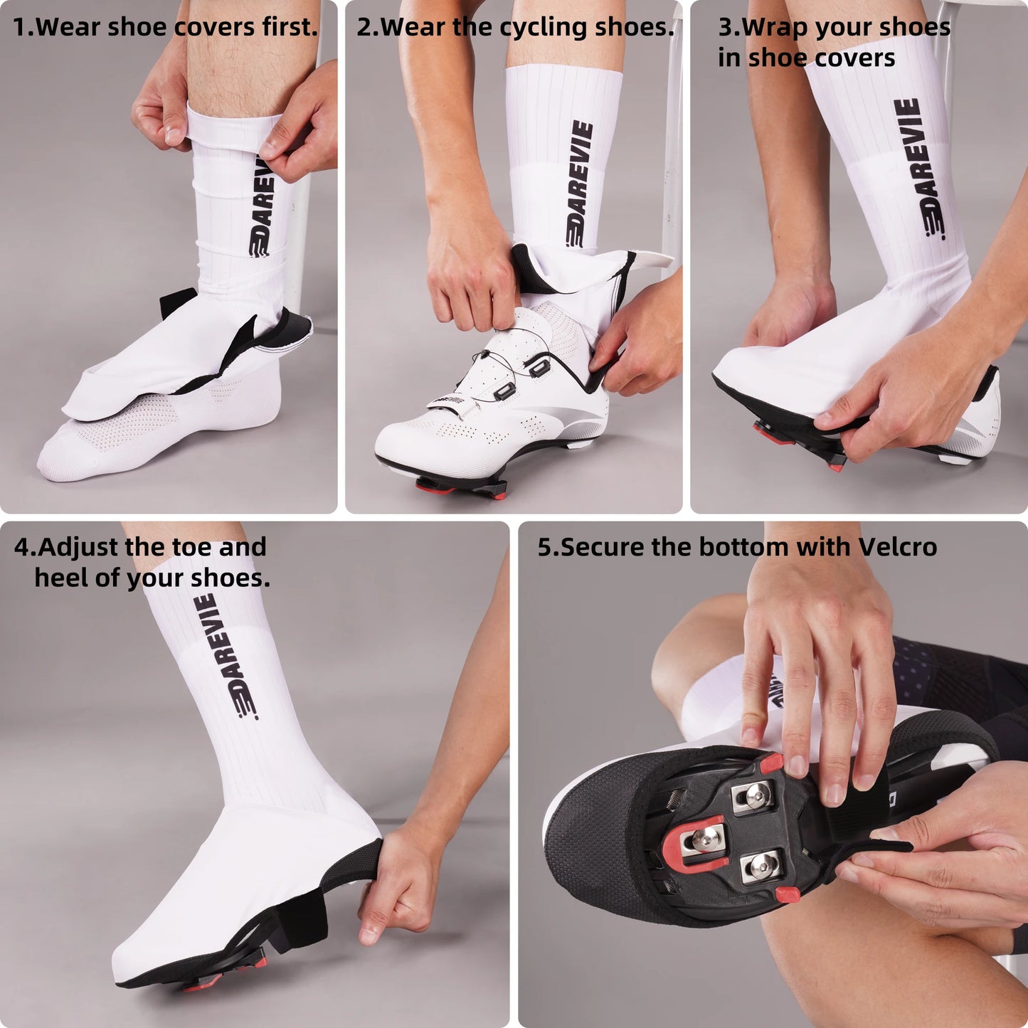 DAREVIE waterproof anti-slip cycling shoe covers