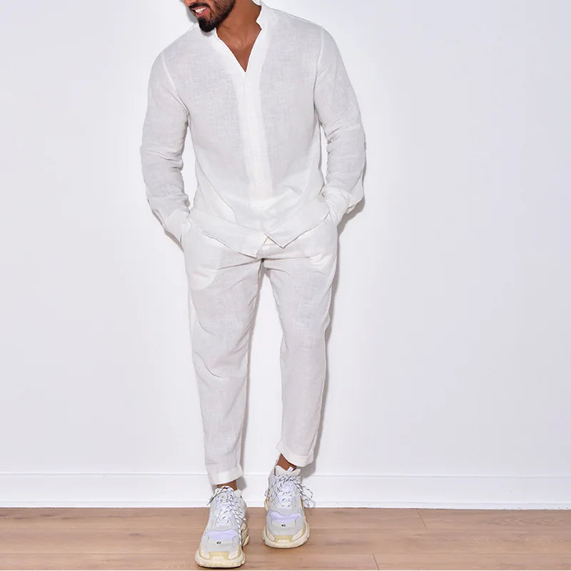 Men’s athletic joggers — loose fit, solid color, streetwear styles two-piece set