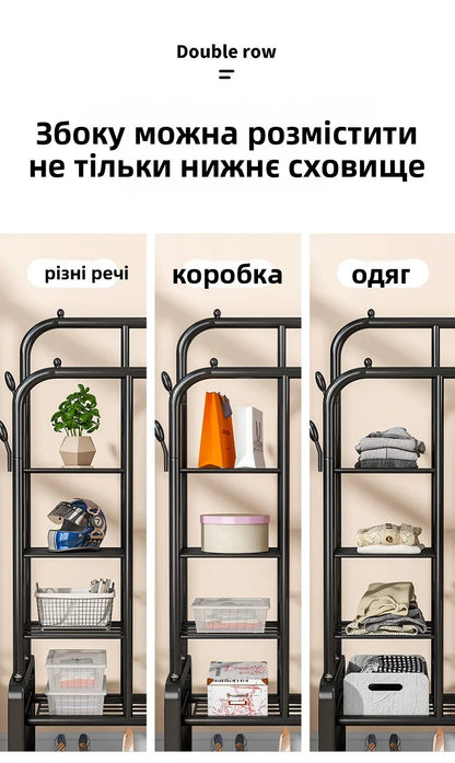 Freestanding clothes organizer for easy drying and hanging clothes