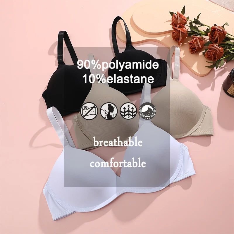 Women’s Seamless Push-Up Bra – No Wire, Breathable Design