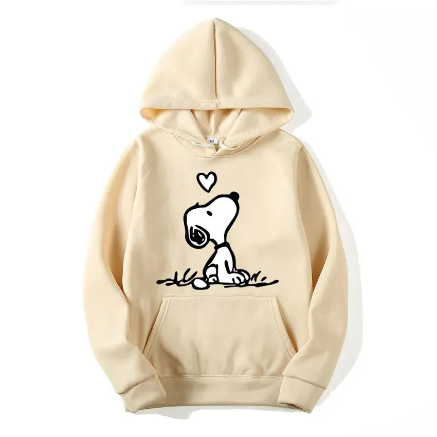 Unisex Snoopy cartoon hoodie for spring/autumn
