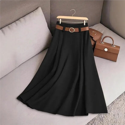 Elegant versatile knee-length skirt for women