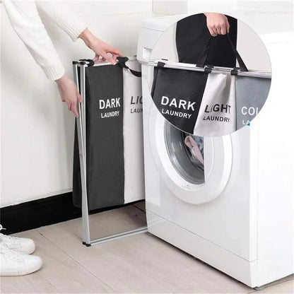 Multi-grid laundry hamper for neat and easy clothes sorting