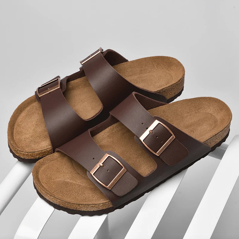 Flat anti-skid designer sandals for comfort
