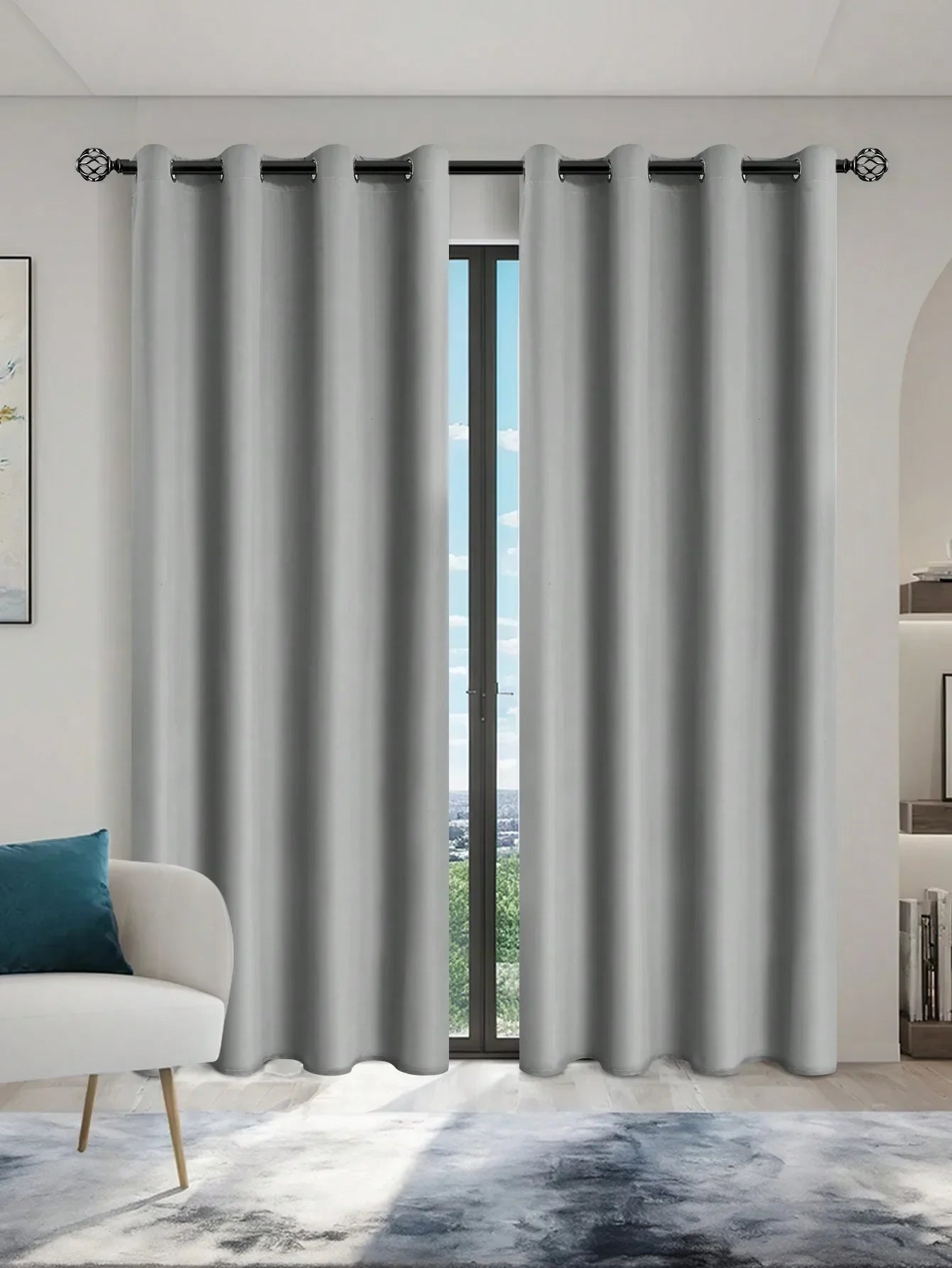 Privacy Drapes for Bedroom, Living Room,100% Blackout Curtains with Grommets.