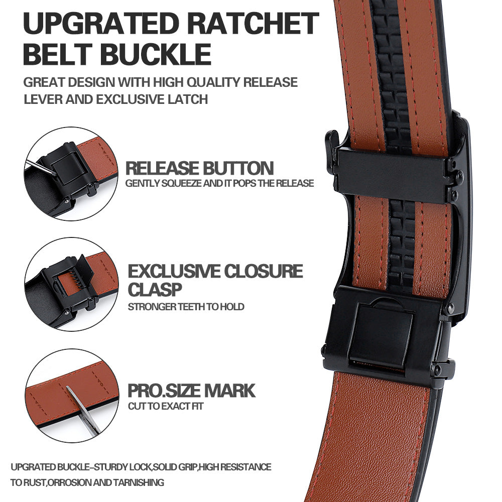 Premium designer-style leather belt for men