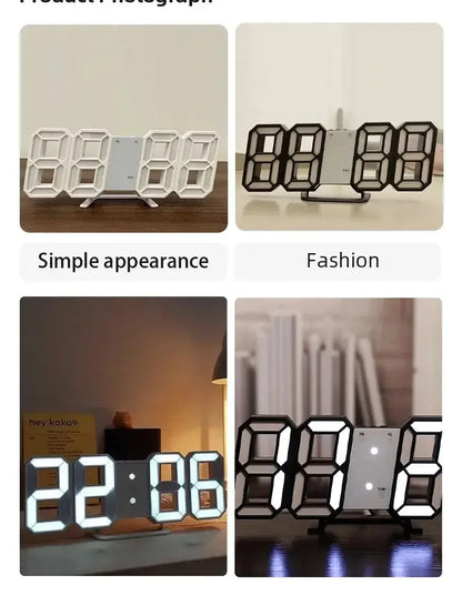 Creative LED clock with clear, glowing numbers for any room