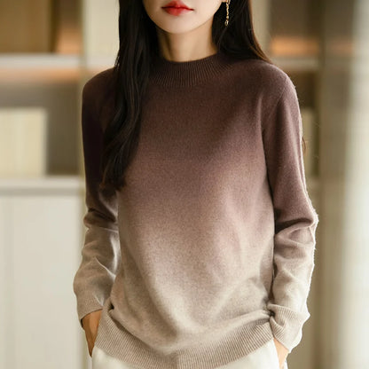 Women’s thick fine wool gradient sweater