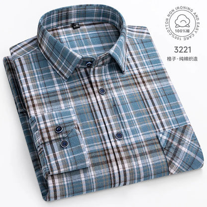 Ultra-soft 100% cotton flannel shirt, up to 11XL, cozy and stylish