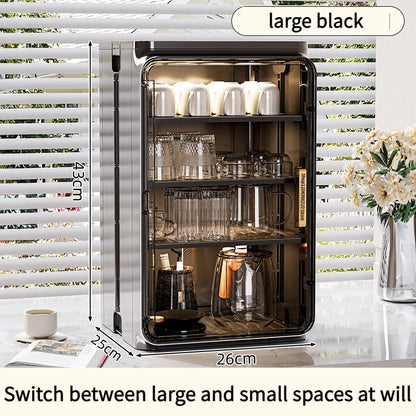 Transparent dustproof cup rack for mugs, tea cups, and coffee accessories
