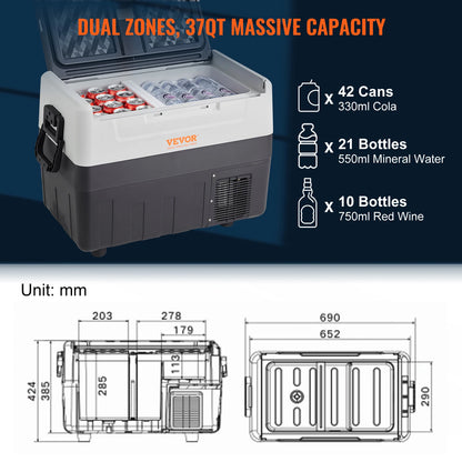 Mobile car refrigerator with wheels—compact, powerful, and easy to carry