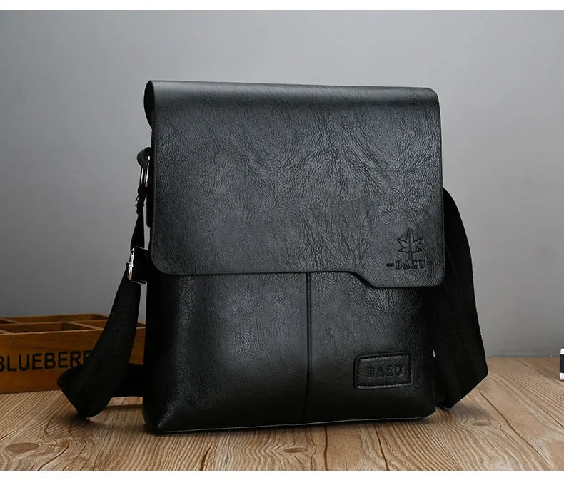 Durable premium leather side bag for men