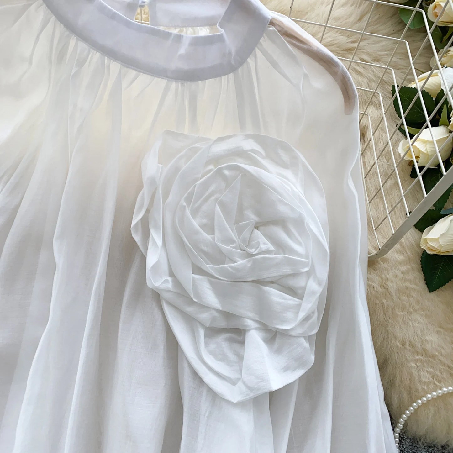 Elegant solid-color women’s blouse for everyday wear