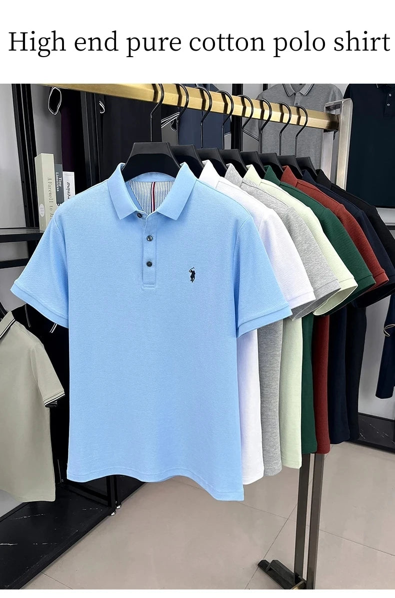 Men’s 100% cotton short sleeve polo shirt